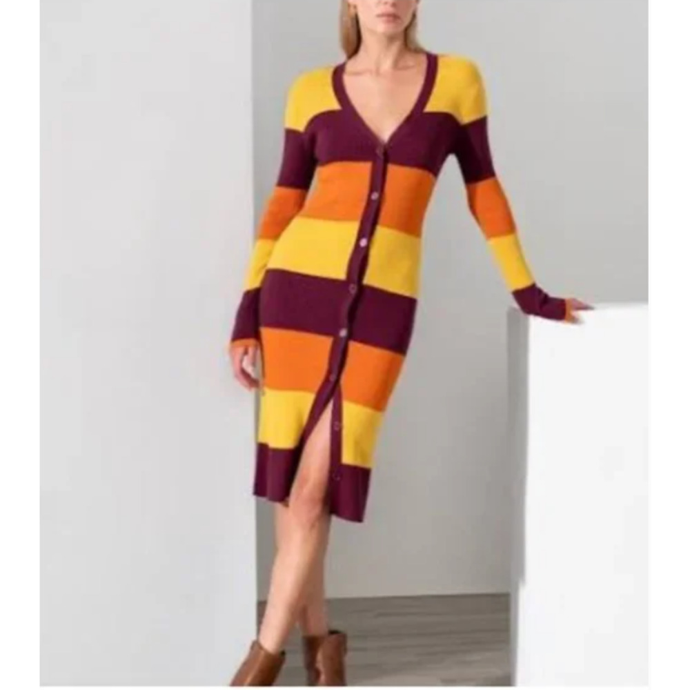 NWT Sanctuary Fall Striped Longline Cardigan (L)